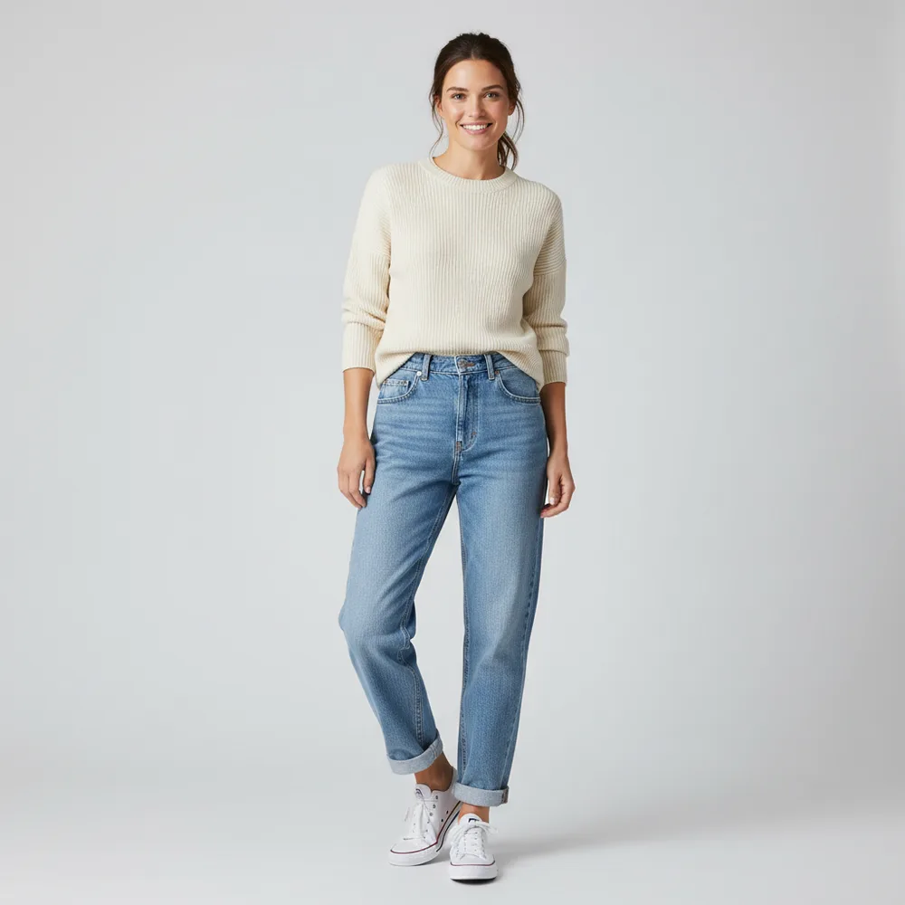 Vintage mom-fit denim